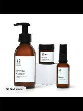 47 Skin 3 Step Treatment Set - Everyday Cleanser, Serum and Silver Mask enriched